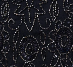 Adrianna Papell Short Sleeve Blouson Beaded Gown In Navy -Allure Attire 191906600 NAV Regular Alternate