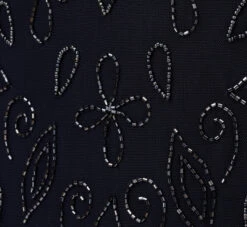 Adrianna Papell Plus Size Short Sleeve Blouson Beaded Gown In Navy -Allure Attire 191906601 NAV Plus Alternate