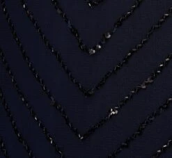 Adrianna Papell Plus Size Art Deco Beaded Blouson Dress With Halter Neckline In Navy Black -Allure Attire 191914100 AI410 Plus Alternate