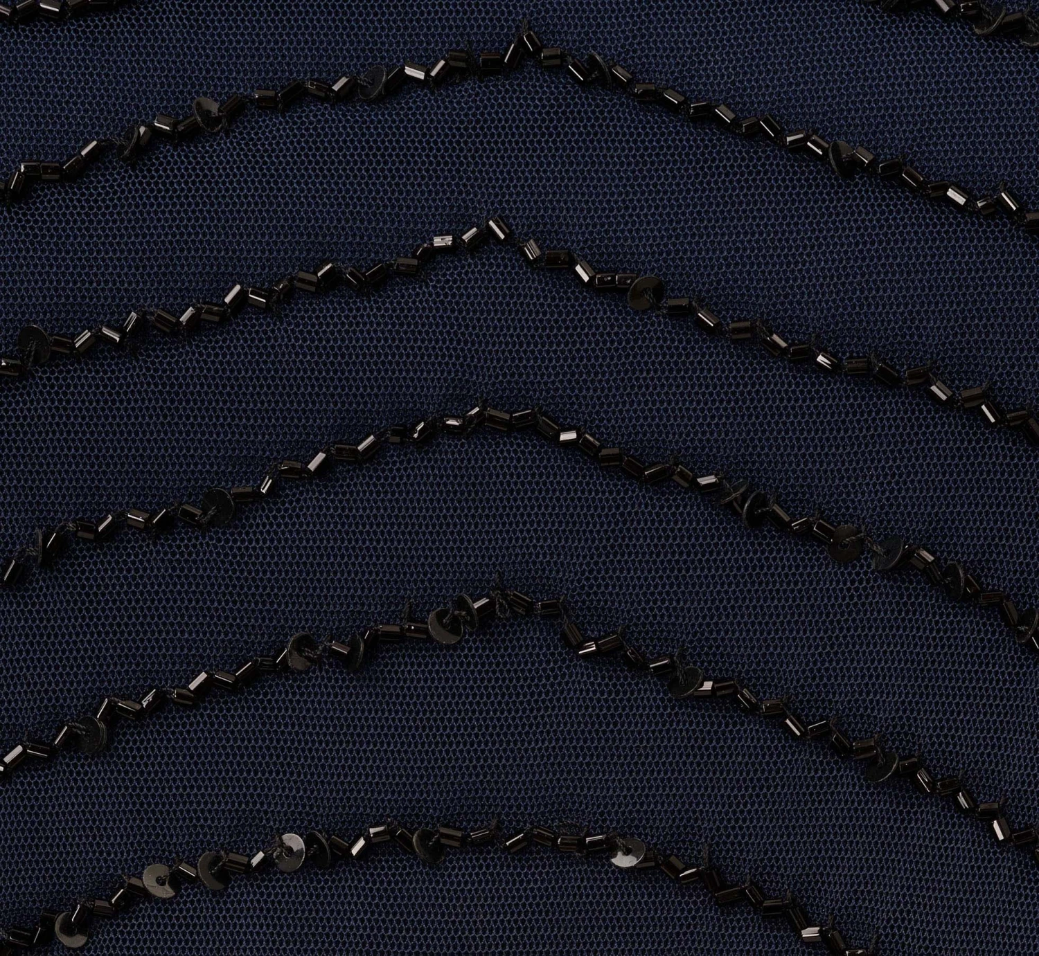 Adrianna Papell Art Deco Beaded Blouson Dress With Halter Neckline In Navy Black 6 Adrianna Papell Art Deco Beaded Blouson Dress With Halter Neckline In Navy Black - Image 6