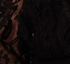 Adrianna Papell Black Off The Shoulder Crepe Jumpsuit With Lace Bodice In Black -Allure Attire AP1D102882 AA002 Regular Alternate