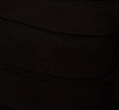 Adrianna Papell Jersey Banded Ruffled Jumpsuit With Cold Shoulder In Black -Allure Attire AP1D102998 AA002 Regular Alternate