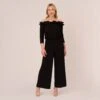 Adrianna Papell Plus Size Signature Blouson Jumpsuit In Black