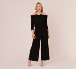 Adrianna Papell Plus Size Signature Blouson Jumpsuit In Black