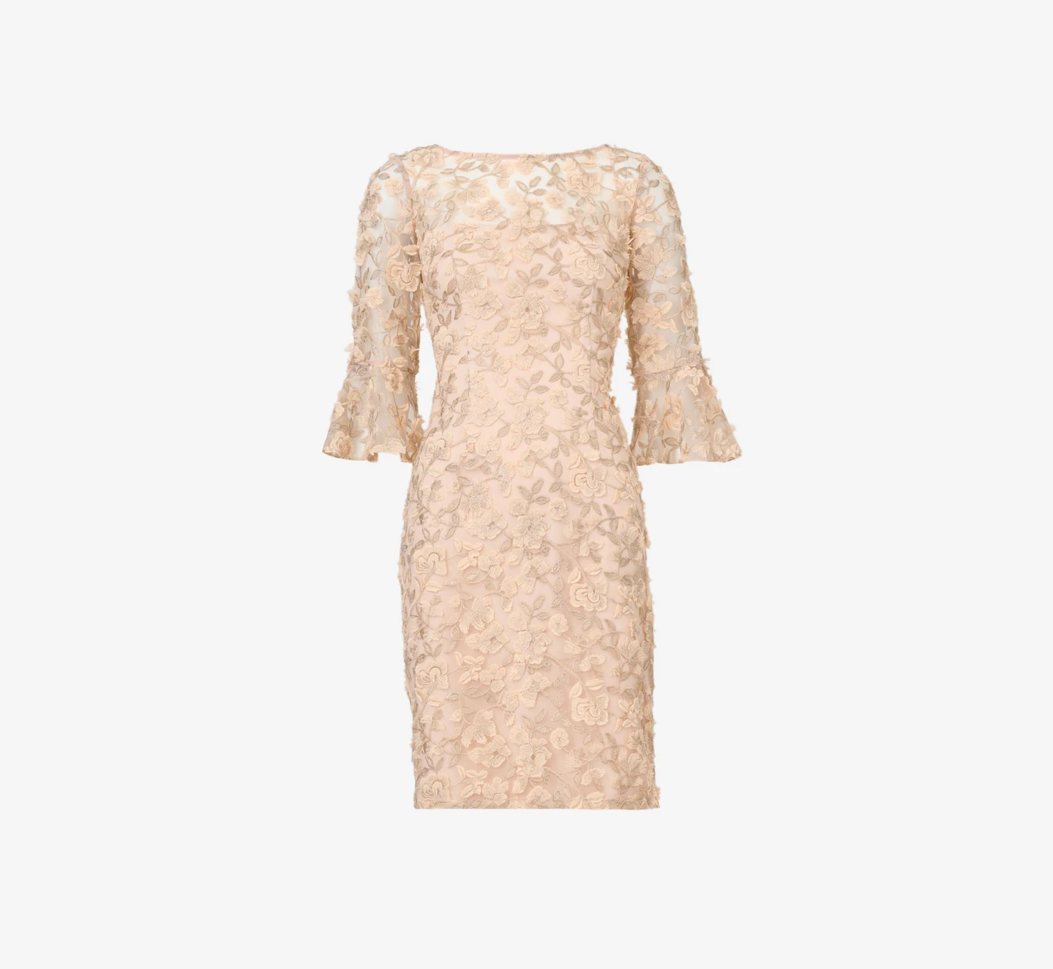 Adrianna Papell Metallic Embroidered Sheath Dress In Blush 7 Adrianna Papell Metallic Embroidered Sheath Dress In Blush - Image 7