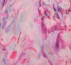 Adrianna Papell Plus Size Floral-Printed Chiffon Short Dress In Pink Multi -Allure Attire AP1D104650 AE970 Plus Alternate