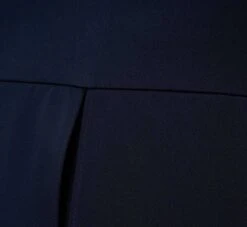 Adrianna Papell Plus Size Satin Crepe Ruffled Cropped Jumpsuit In Dark Navy -Allure Attire AP1D104719 AV410 Plus Alternate