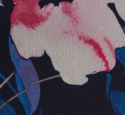 Adrianna Papell Floral-Print Cropped Jumpsuit With Chiffon Overlay In Navy Multi -Allure Attire AP1D104734 AA980 Regular Alternate