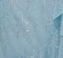 Adrianna Papell Floral Metallic Stencil Midi-Length Mermaid Dress With Capelet In Light Blue 12 Adrianna Papell Floral Metallic Stencil Midi-Length Mermaid Dress With Capelet In Light Blue -Allure Attire AP1D104918 AA486 Regular Alternate