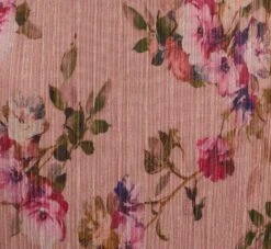 Adrianna Papell Floral-Print Metallic Crinkled Mesh Midi-Length Blouson Dress In Rose Multi -Allure Attire AP1D104919 AE590 Regular Alternate