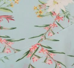 Adrianna Papell Floral Print Stretch Chiffon Tiered Ruffled Midi-Length Dress In Mint Smoke -Allure Attire AP1D104953 AH484 Regular Alternate