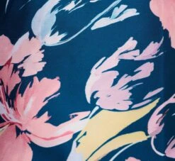 Adrianna Papell Plus Size Floral Print Mikado Short High Low Fit-And-Flare Dress In Navy Multi -Allure Attire AP1D104962 AA980 Plus Alternate