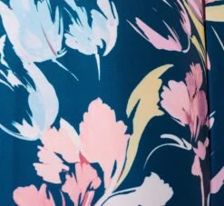 Adrianna Papell Floral Print Mikado Short High Low Fit-And-Flare Dress In Navy Multi -Allure Attire AP1D104962 AA980 Regular Alternate