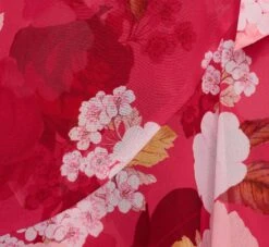 Adrianna Papell Floral Print Smocked Chiffon Short Dress In Pink Multi -Allure Attire AP1D104963 AE970 Regular Alternate