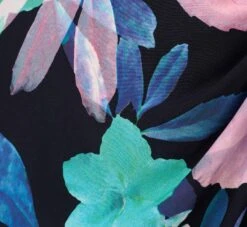 Adrianna Papell Plus Size Floral Knotted Sheath Dress With Elbow-Length Sleeves In Dark Navy Multi 10 Adrianna Papell Plus Size Floral Knotted Sheath Dress With Elbow-Length Sleeves In Dark Navy Multi -Allure Attire AP1D105033 BF410 Plus Alternate