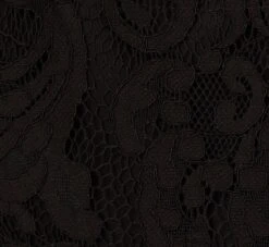 Adrianna Papell Plus Size One Shoulder Crepe Jumpsuit With Lace Ruffle Details In Black -Allure Attire AP1D105049 AA002 Plus Alternate