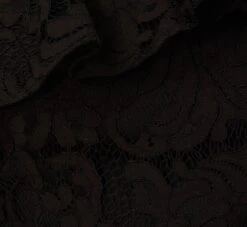 Adrianna Papell One Shoulder Crepe Jumpsuit With Lace Ruffle Details In Black -Allure Attire AP1D105049 AA002 Regular Alternate