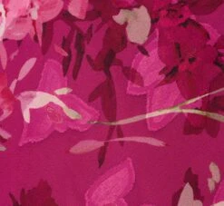 Adrianna Papell Plus Size Metallic Floral Chiffon Midi Dress With Ruffled Neckline In Raspberry Multi -Allure Attire AP1D105052 AJ521 Plus Alternate