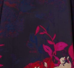 Adrianna Papell Jacquard Midi Dress With Metallic Floral Trim In Navy Pink Multi 11 Adrianna Papell Jacquard Midi Dress With Metallic Floral Trim In Navy Pink Multi -Allure Attire AP1D105054 DE980 Regular Alternate