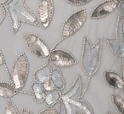 Adrianna Papell Long Floral Beaded Gown With Flutter Sleeves In Blue Heather -Allure Attire AP1E208445 AA469 Regular Alternate 65e22ab0 60e1 4f5a a7b8 17dcb18646b0