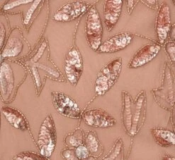 Adrianna Papell Long Floral Beaded Gown With Flutter Sleeves In Rose Gold -Allure Attire AP1E208445 AA958 Regular Alternate 34e93ffd 4851 41a1 b916 b85052132aa5