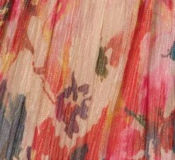 Adrianna Papell Floral-Print Metallic Twist Front Long Gown With Flutter Sleeves In Alabaster Multi -Allure Attire AP1E208980 AH105 Regular Alternate 35138602 5481 4db0 8b75 715388282a77