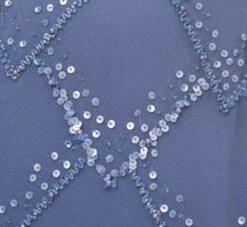 Adrianna Papell Hand-Beaded Blouson Long Gown With Flutter Sleeves In French Blue -Allure Attire AP1E209547 AA544 Regular Alternate