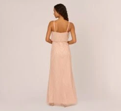 Adrianna Papell Hand-Beaded Blouson Long Sleeveless Gown In Blush -Allure Attire AP1E210158 AD684 Regular Back c0b13e6b b041 4e11 92d6 7e002dbed024