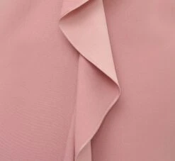 Adrianna Papell Satin Crepe Ruffle Front Long Gown In Steel Rose -Allure Attire AP1E210210 BA696 Regular Alternate