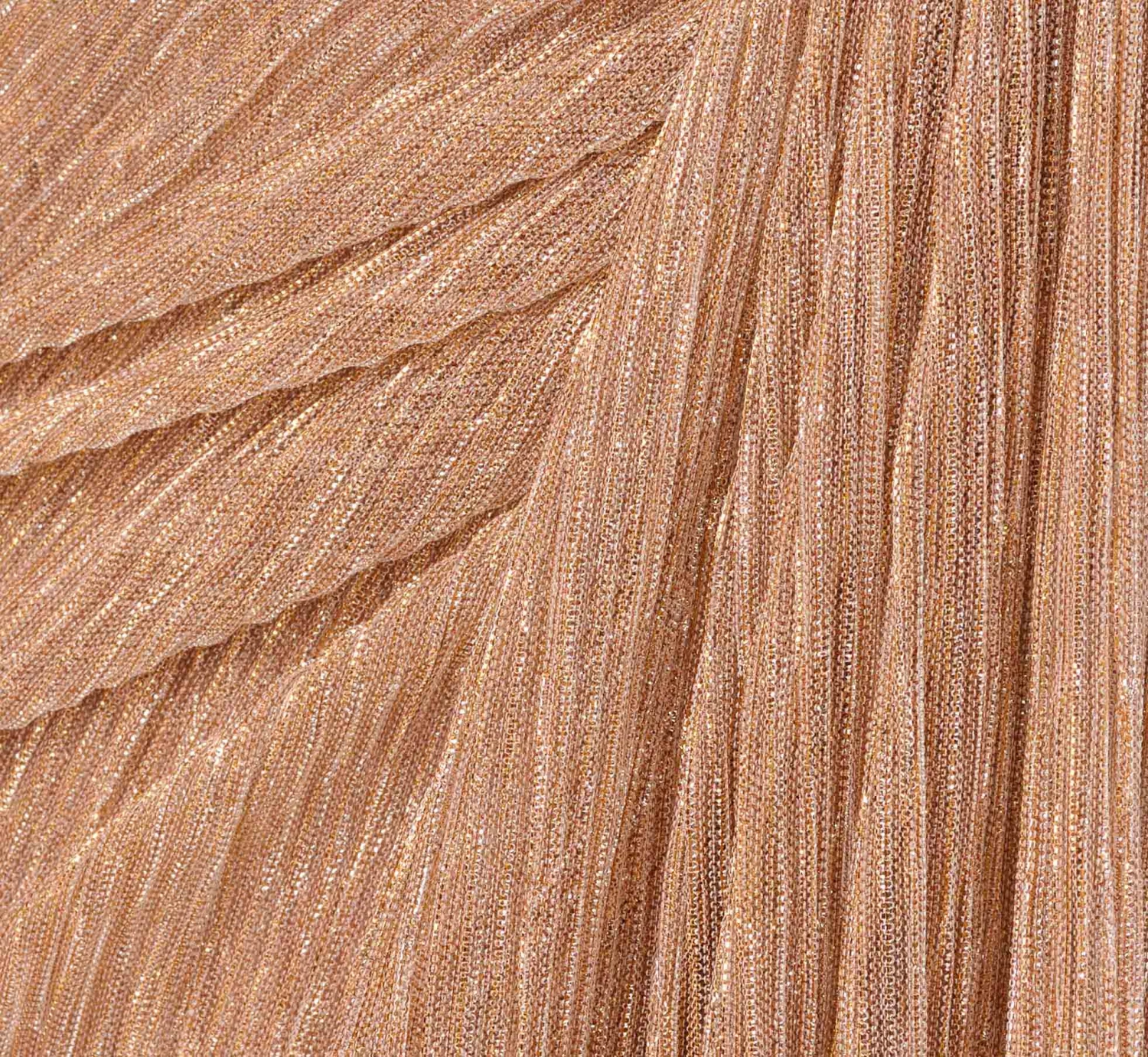 Adrianna Papell Metallic Crinkled Mesh Draped Long Gown In Light Gold 6 Adrianna Papell Metallic Crinkled Mesh Draped Long Gown In Light Gold - Image 6