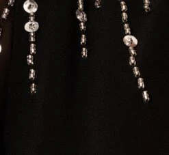 Adrianna Papell Flutter Sleeve Mermaid Gown With Beaded Details In Black -Allure Attire AP1E210420 AA002 Regular Alternate