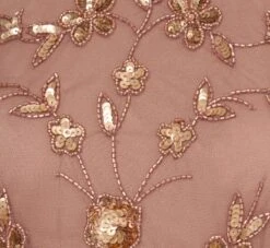 Adrianna Papell Floral Beaded Blouson Tea Length Dress In Stone 11 Adrianna Papell Floral Beaded Blouson Tea Length Dress In Stone -Allure Attire AP1E210437 AE549 Regular Alternate