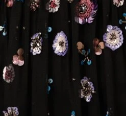 Adrianna Papell Ankle-Length Gown With Multicolor Floral Beading In Black Multi -Allure Attire AP1E210500 AC964 Regular Alternate