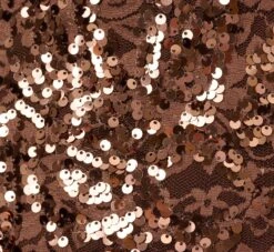 Adrianna Papell Off The Shoulder Sequin Lace Dress In Copper -Allure Attire AP1E210619 AA908 Regular Alternate