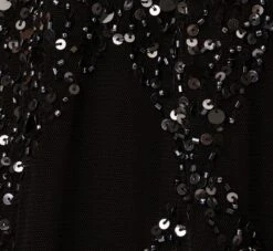 Adrianna Papell Beaded Wide Leg Jumpsuit With Georgette Overlay In Black -Allure Attire AP1E210644 AA002 Regular Alternate