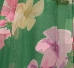 Adrianna Papell Floral Chiffon Tiered Gown With Ruffle Details In Green Multi -Allure Attire AP1E210741 AA390 Regular Alternate