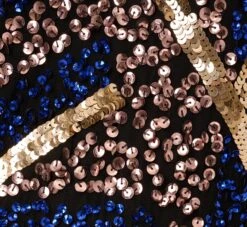 Adrianna Papell Geo Beaded Dress With Three Quarter Sleeves In Black Multi -Allure Attire AP1E210831 AA963 Regular Alternate