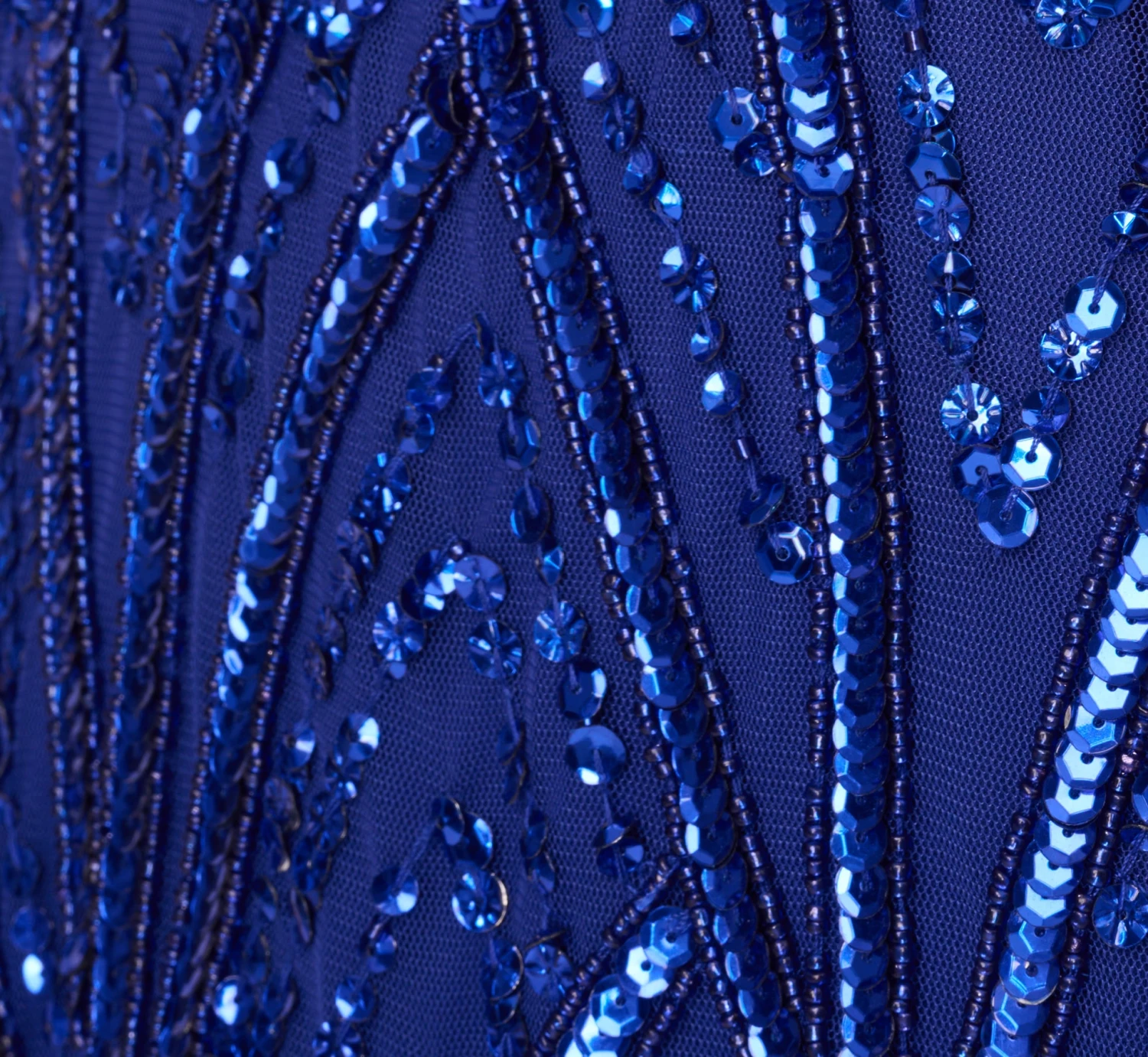 Adrianna Papell Beaded Mermaid Gown With Dolman Sleeves In Ultra Blue 7 Adrianna Papell Beaded Mermaid Gown With Dolman Sleeves In Ultra Blue - Image 7