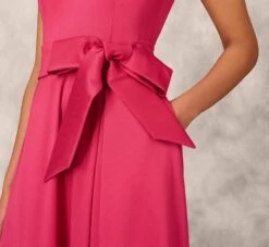 Stretch Mikado Ball Gown With Self Tie Sash In Faded Azalea -Allure Attire MD1E206262 AE605 Regular Lifestyle