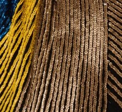 Beaded Faux Wrap Dress With Dolman Sleeves In Black Multi -Allure Attire MN1E206112 AA960 Regular Alternate