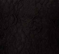 Floral Lace And Feather Trimmed Short Sheath Cocktail Dress In Black -Allure Attire MN1E207483 AA002 Regular Alternate