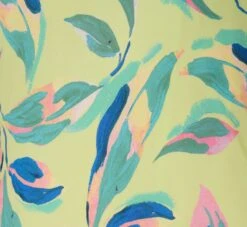 Foliage Printed Satin Gown With Halter Neckline In Green Multi -Allure Attire MN1E208141 AA390 Regular Alternate