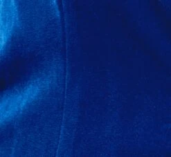 Long Sleeve Velvet Tuxedo Dress With Feather Hem In Deep Ocean -Allure Attire MN1E208384 AT414 Regular Alternate