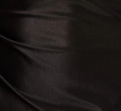 One Shoulder Satin Midi Dress With Three-Quarter Sleeve In Black -Allure Attire MN1E208394 AA002 Regular Alternate